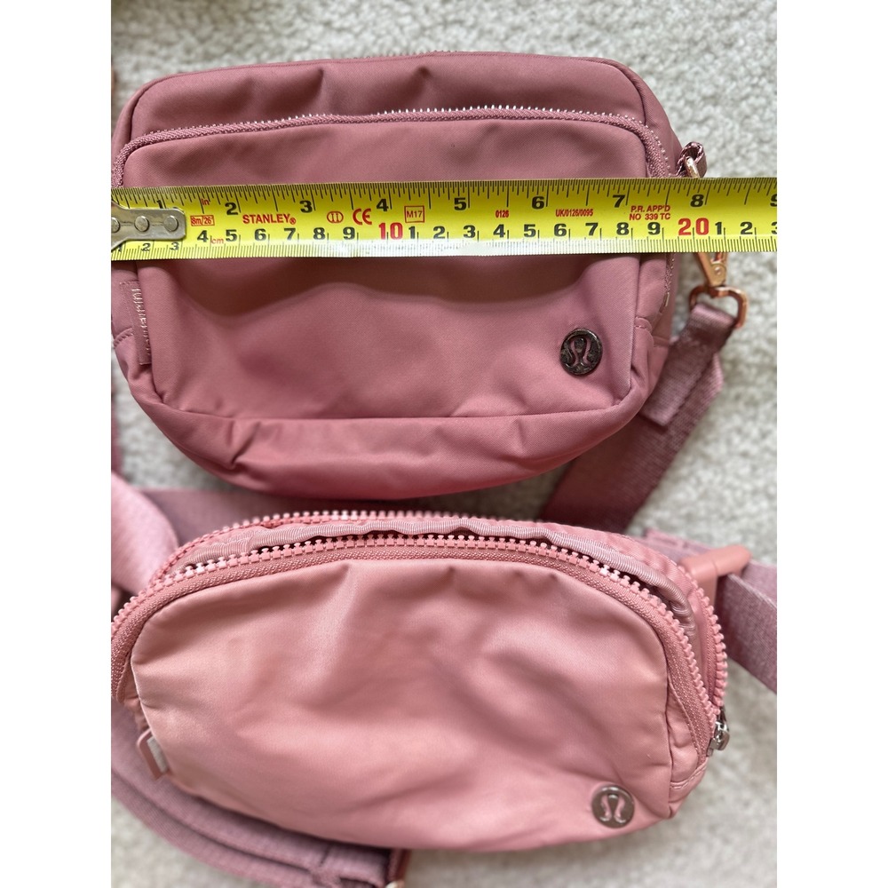 Lululemon Belt Crossbody Bag Lot of 2 Pink Rose Adjustable Strap 1L - Picture 6 of 9
